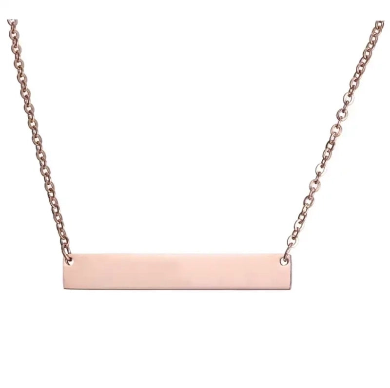 Minimalist Solid Color Stainless Steel Plating 18k Gold Plated Pendant Necklace