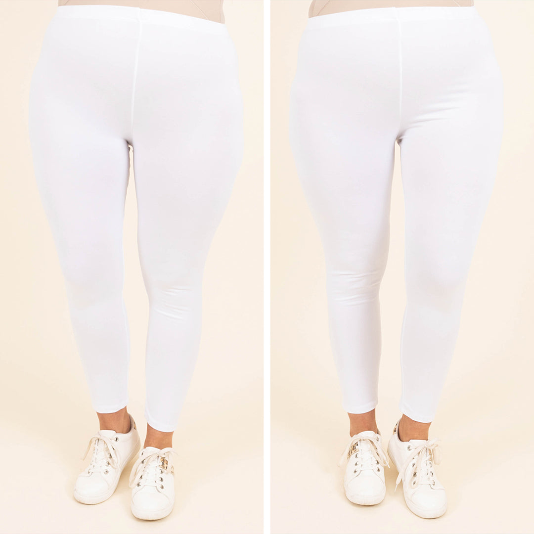 Quick With it Leggings. White