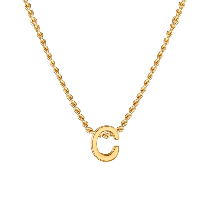 Elegant Letter 201 Stainless Steel 18K Gold Plated Pendant Necklace