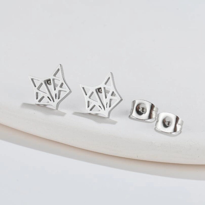 1 Pair Minimalist Animal Plating 304 Stainless Steel 18K Gold Plated Ear Studs