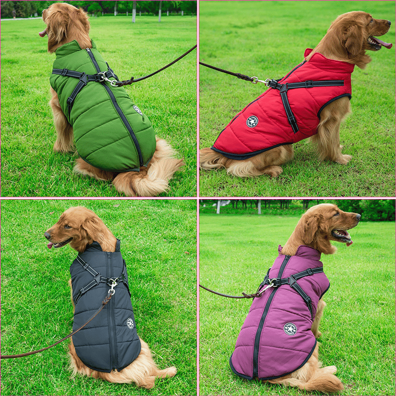 ?Christmas sale-49% Off?Winter Warm Pet Dog Waterproof Jacket With Harness