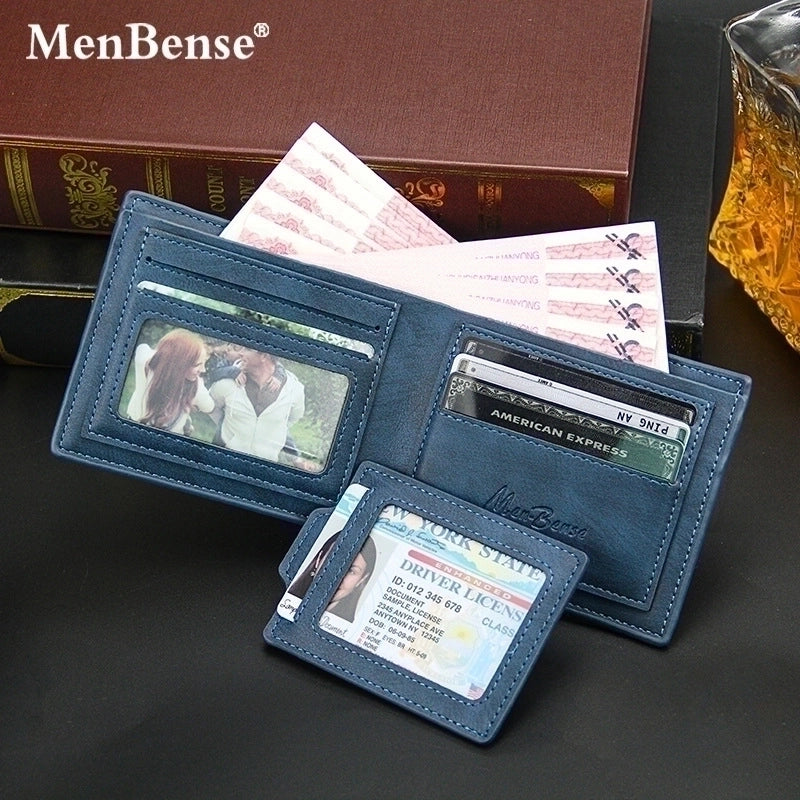 Men's Solid Color Pu Leather Open Small Wallets