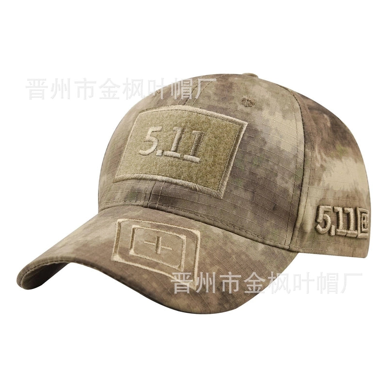 Camouflage Baseball Cap Men's 511 Embroidered Outdoor Sports Summer Sunscreen Hat Women's Military Training Hat