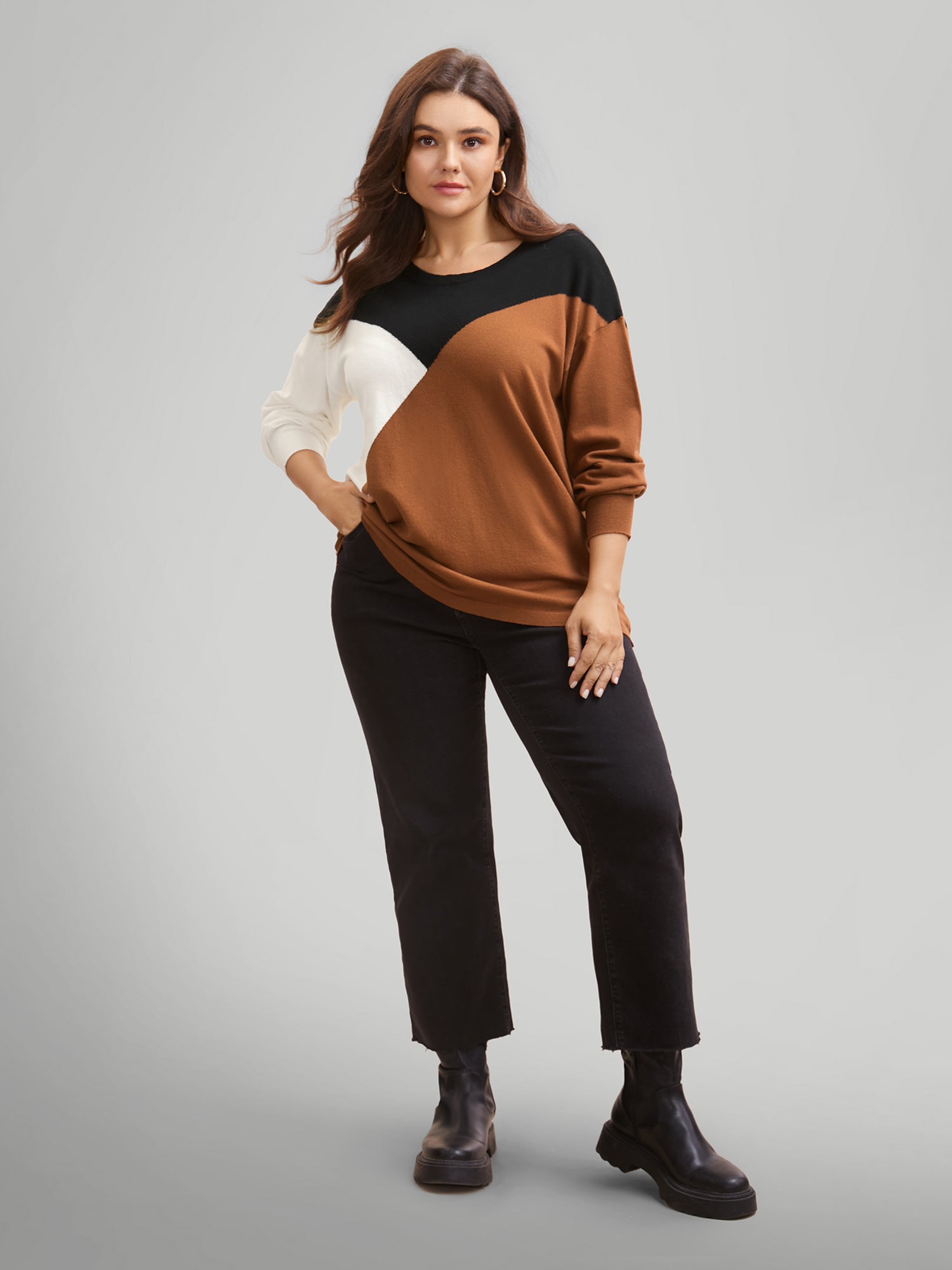 Supersoft Essentials Colorblock Contrast Pullover