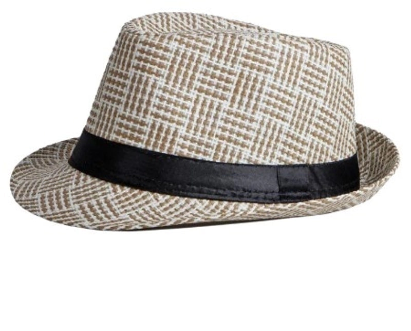 Unisex Minimalist Classic Style Stripe Crimping Fedora Hat