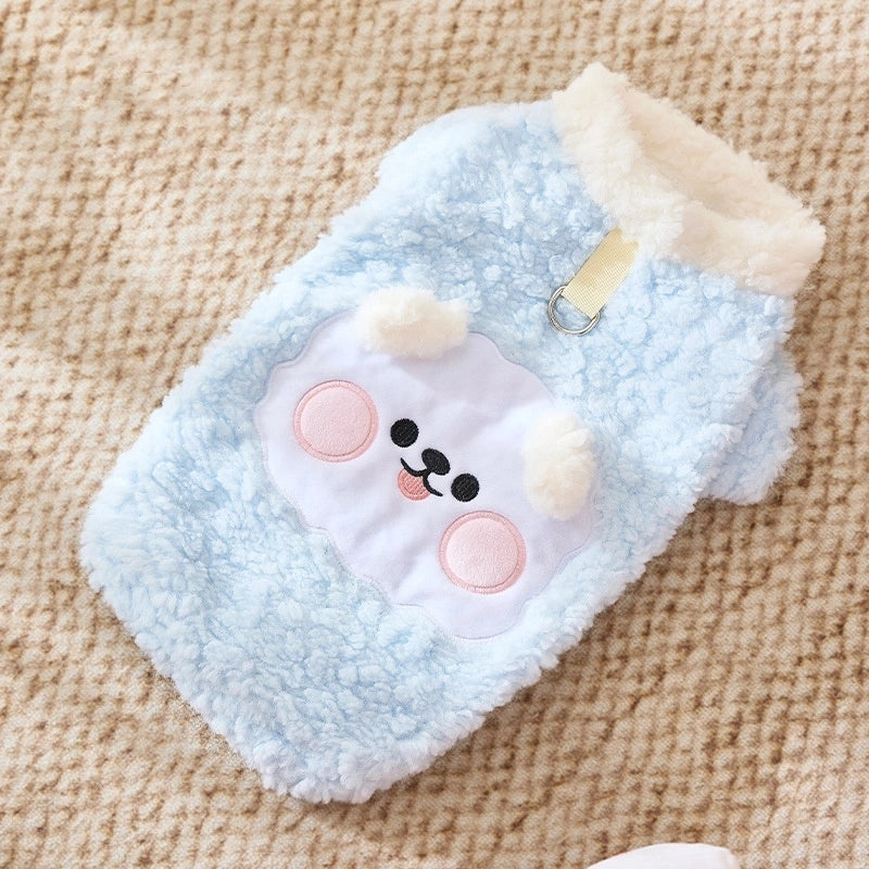 Cute Fleece Cartoon Pet Clothing