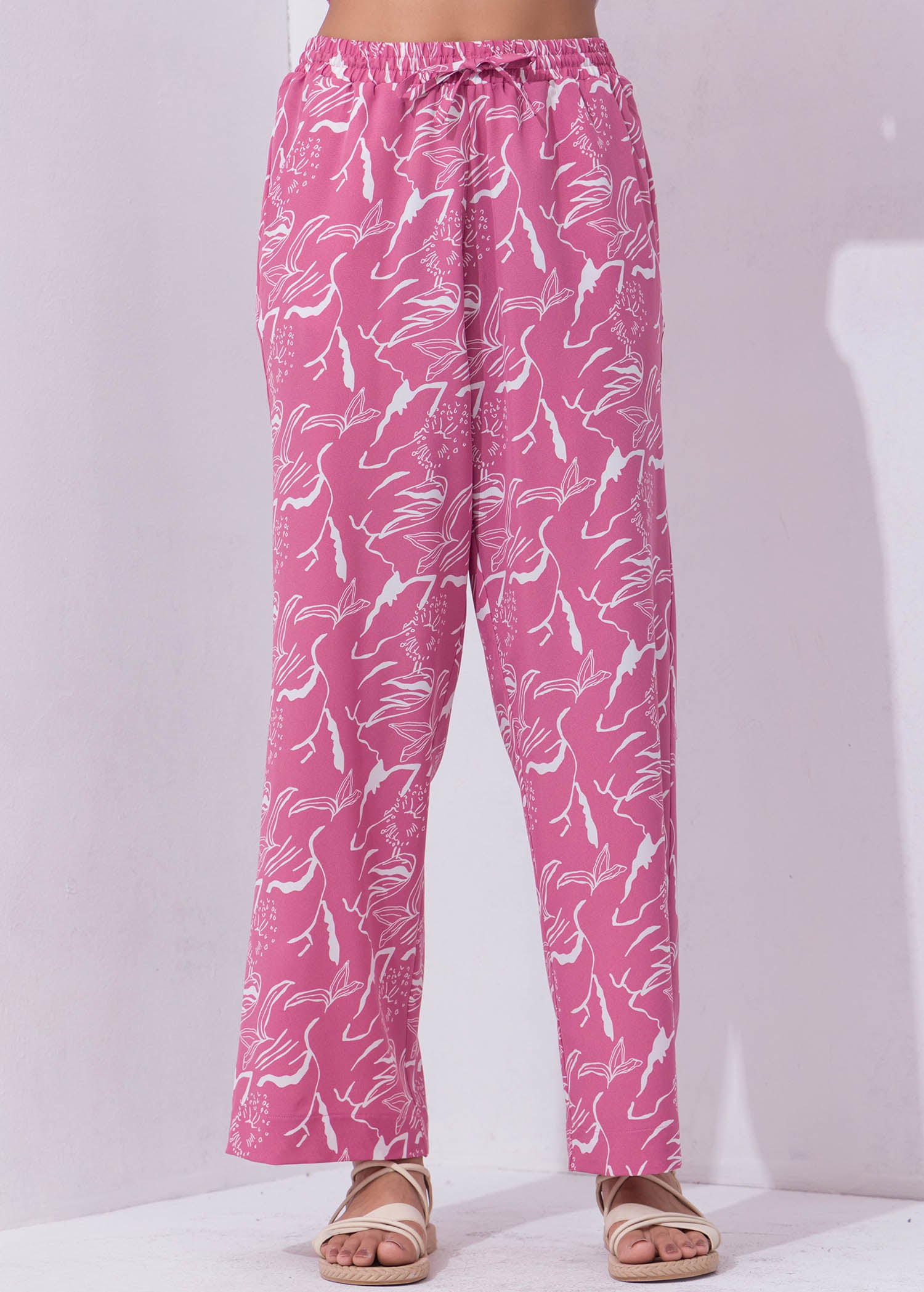 Printed Draw Cord Pant