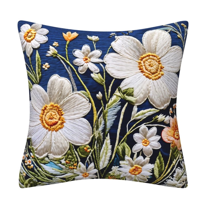 Elegant Classical Minimalist Floral Polyester Pillow Cases Couch & Sofa Decor