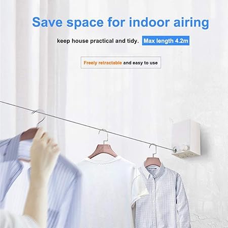 Stainless Steel Wire Clothes Liner . Retractable Clothesline Steel