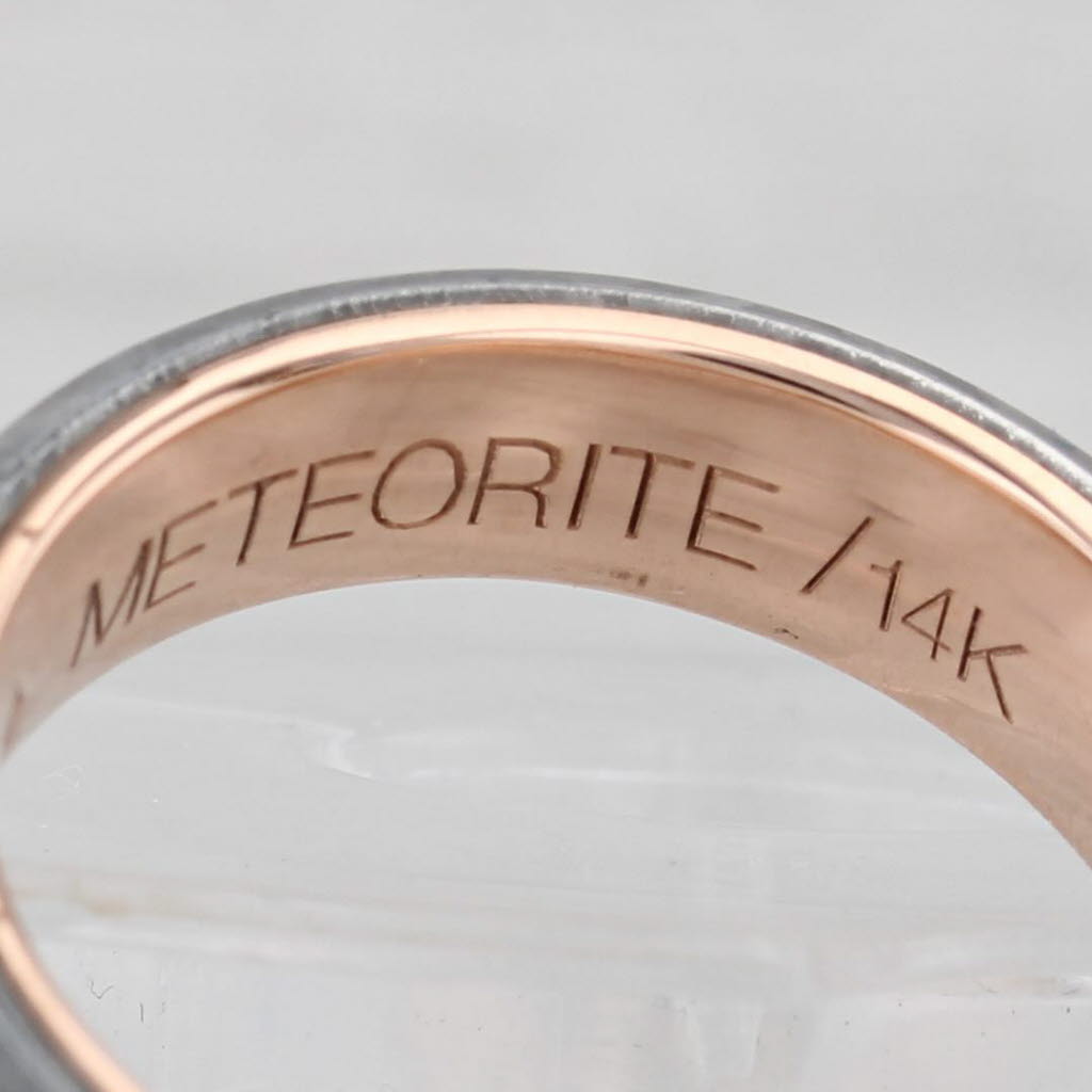 Brilliant Earth Tundra Meteorite Ring 14k Rose Gold Wedding Band Size 9.5 w/ Box