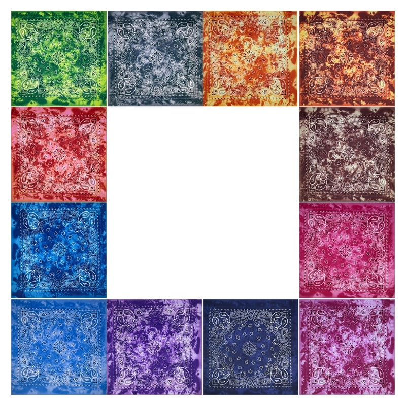 Unisex Hip-Hop Tie Dye Polyester Kerchief