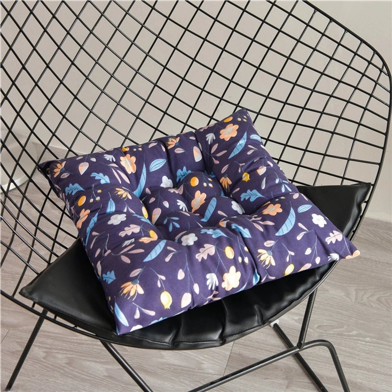 Printed Cushion Thickened Chair Cushion Office Sedentary Seat Cushion Dining Chair Cushion Student Chair Cushion