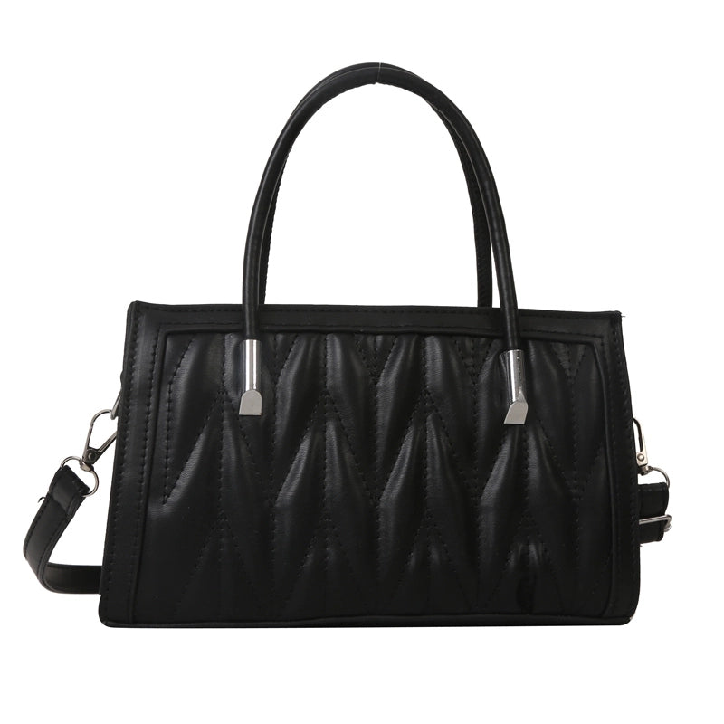 Women's All Seasons Pu Leather Solid Color Elegant Square Magnetic Buckle Handbag