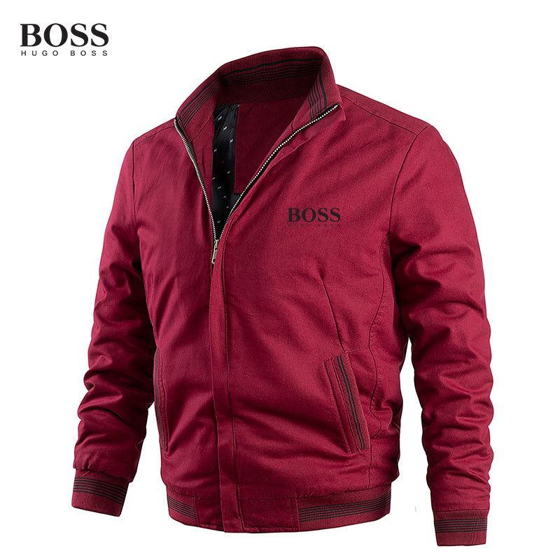 BOSS Zip Pocket Stand Collar Jacket