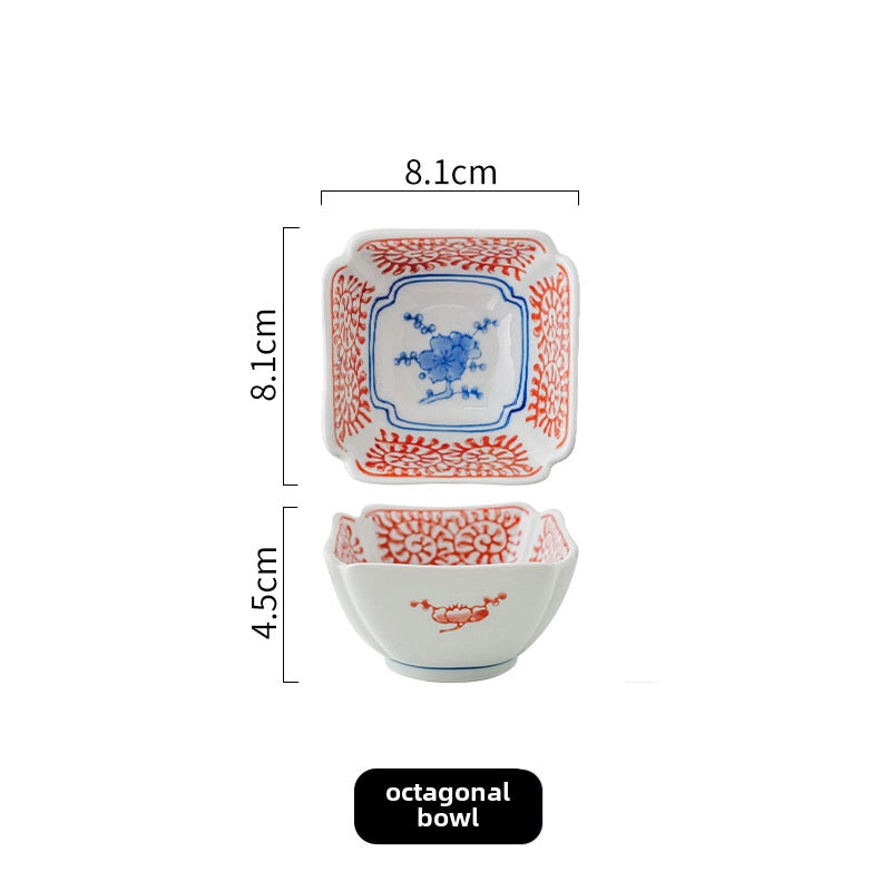 Hand-painted Ceramic Dip Bowl Seasoning Side Dishes Snack Bowl Household Soy Sauce Dish Hot Pot Small Bowl