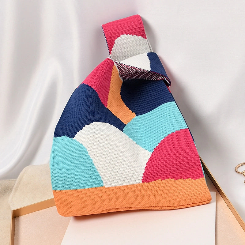 Women's Small Polyester Geometric Streetwear Open Tote Bag