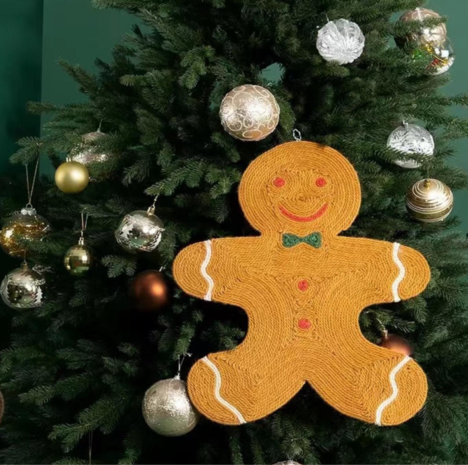 Christmas Gingerbread Man Scratching Mat Cat Scratcher