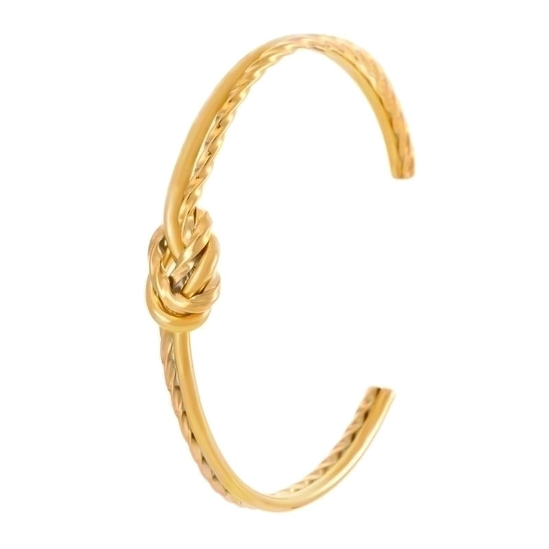 Minimalist C Shape Stainless Steel Titanium Steel Gold Plated Bangle In Bulk