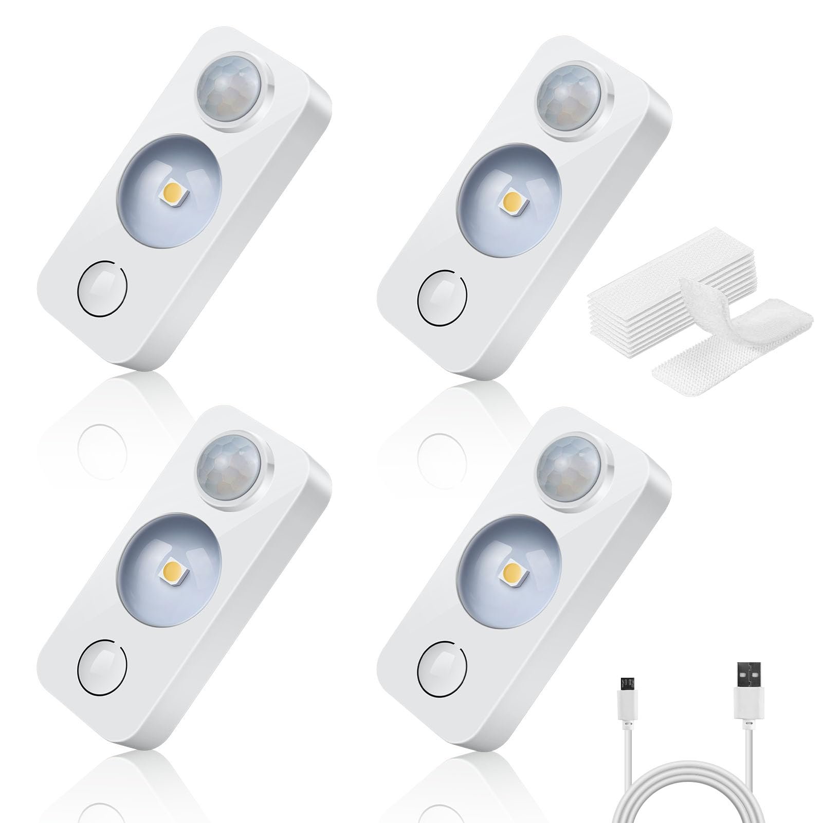 LED Motion Sensor Spotlight - 4 pcs