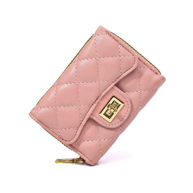 Women's All Seasons Pu Leather Solid Color Sweet Minimalist Square Zipper Card Holder Coin Purse