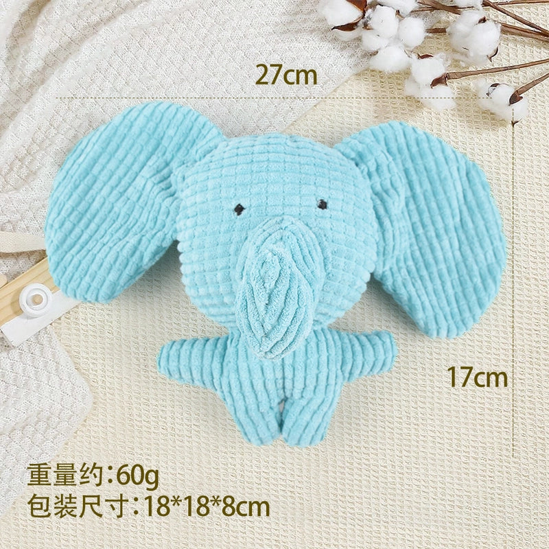 Cute Dog Teething Corduroy Sounding Plush Toy