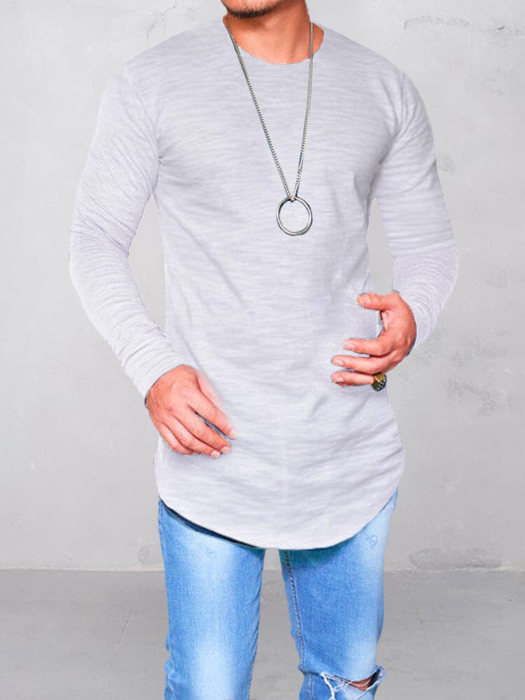 Stylish Curved Hem T-Shirt