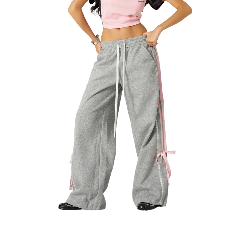 Heather Gray Lace Joggers