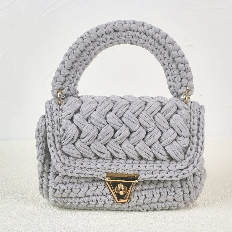 Women's Polyester Color Block Elegant Ethnic Style Square Lock Clasp Handbag