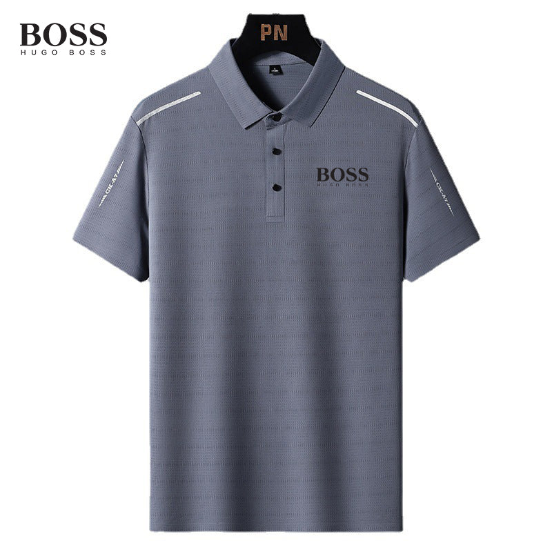 BOSS Mesh Short Sleeve Polo Shirt for Men