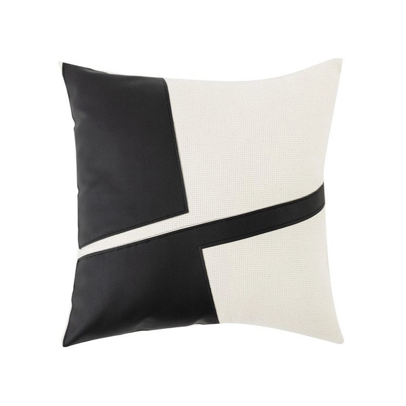 Classic Style Geometric Lattice Solid Color Pu Leather Pillow Cases Couch & Sofa Decor