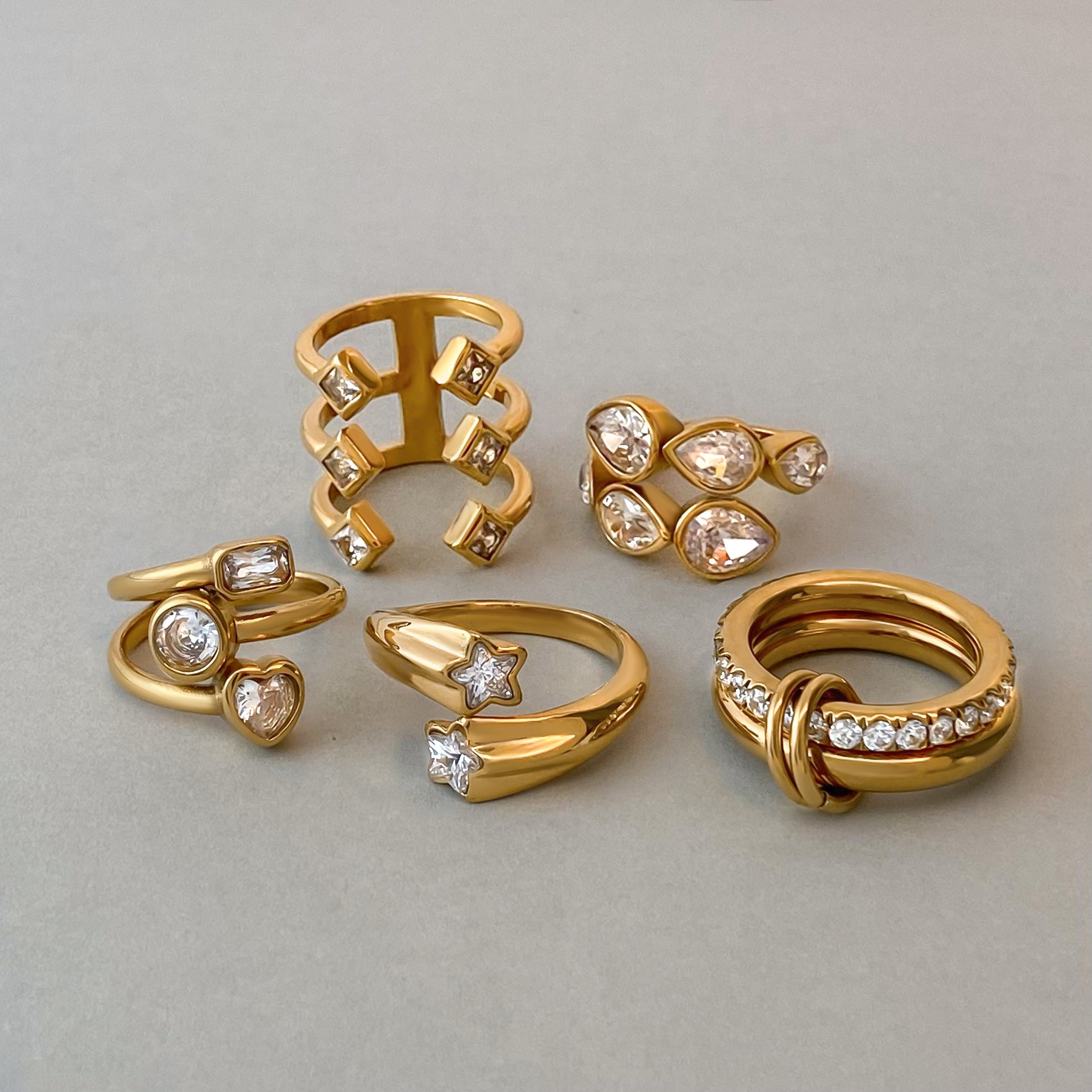 Jie Ding Titanium Steel Ring Female Niche Design Jewelry Stainless Steel Ring Rings