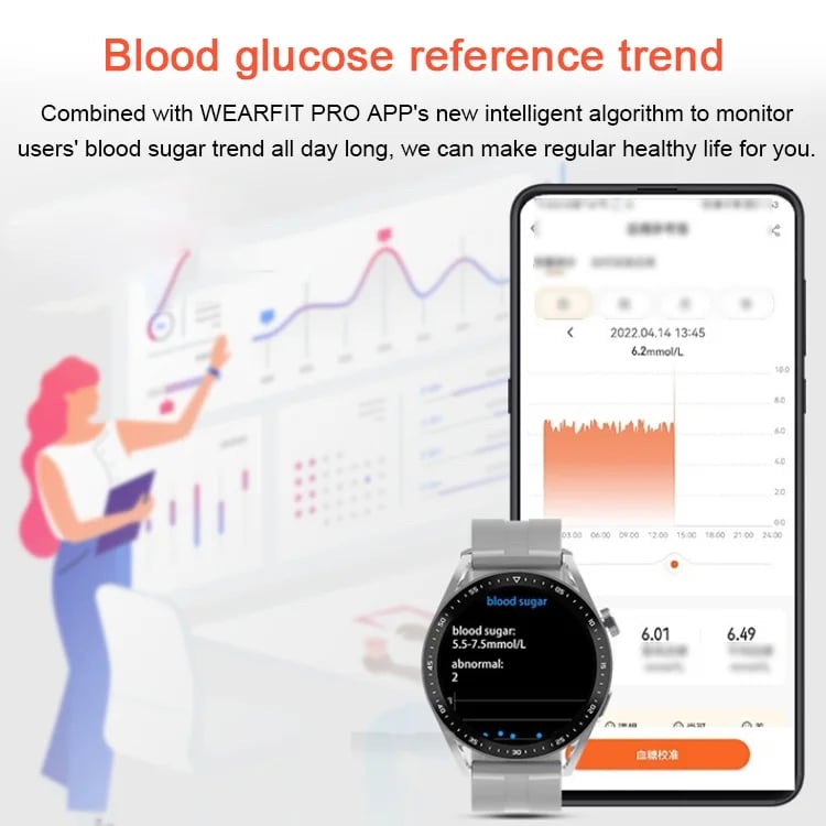 🔥🔥Hot Sale 49%-Painless blood sugar health monitoring smart Bluetooth talking watch (BUY 2 FREE SHIPPING)🔥🔥