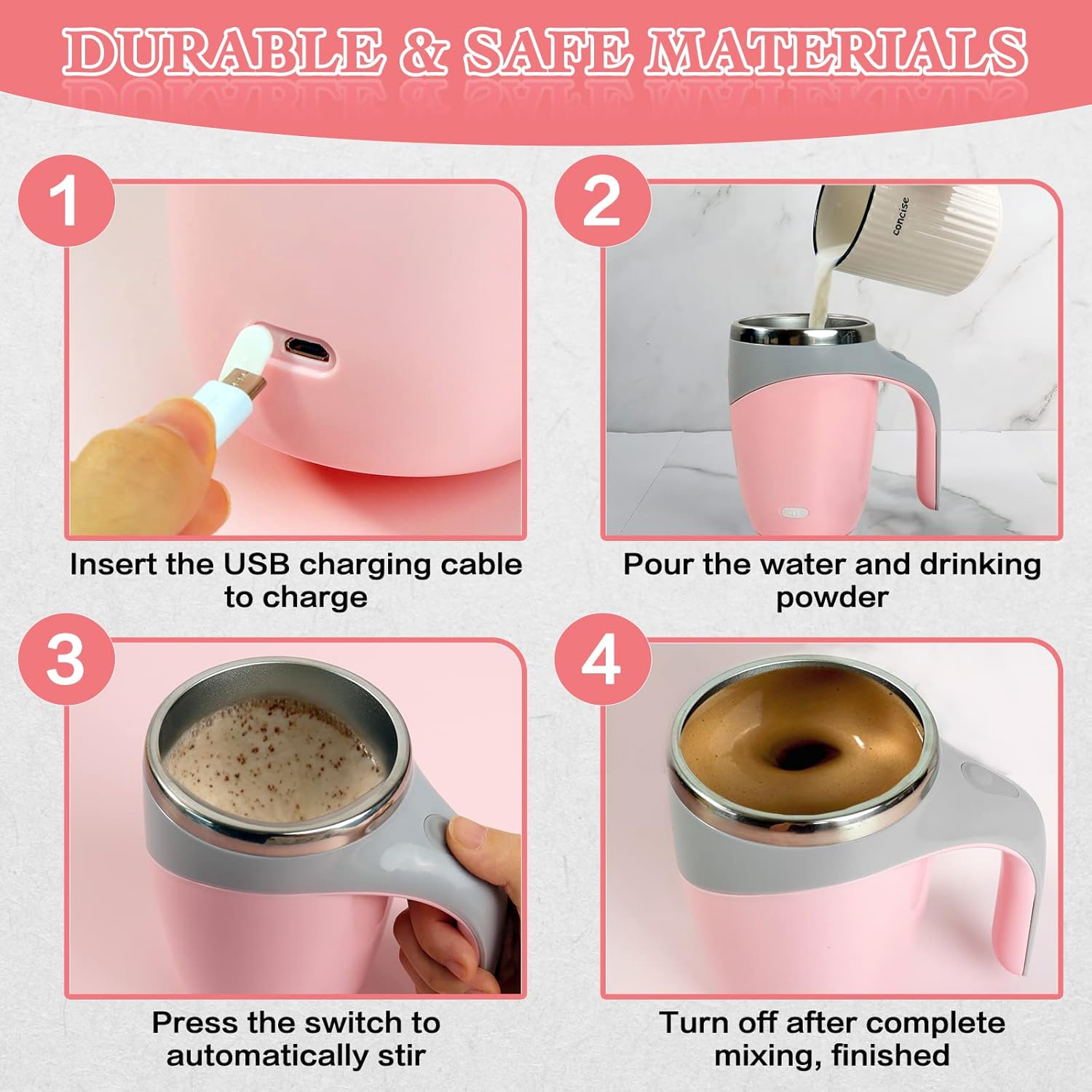 Automatic Magnetic Stirring Coffee Mug