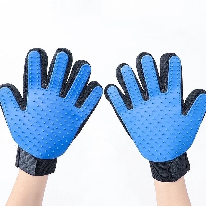 Minimalist Rubber Color Block Pet Gloves