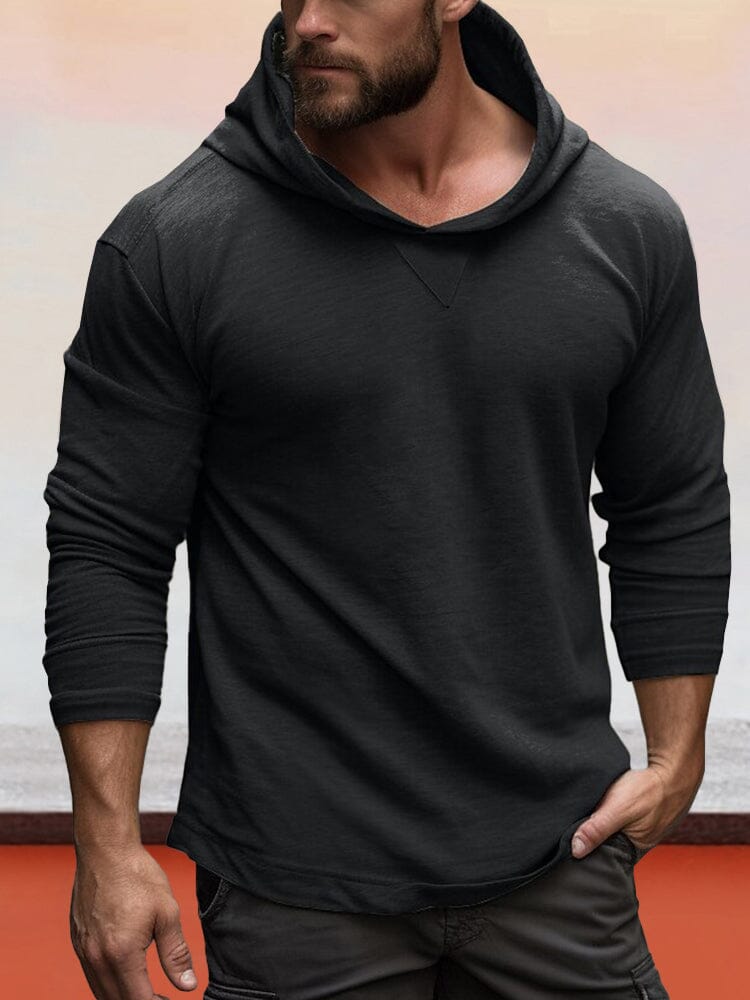 Lightweigt 100% Cotton Hooded Top