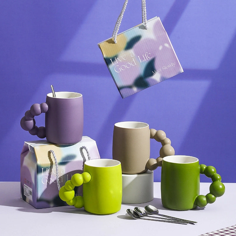 Casual Vacation Solid Color Ceramics Mug 1 Piece