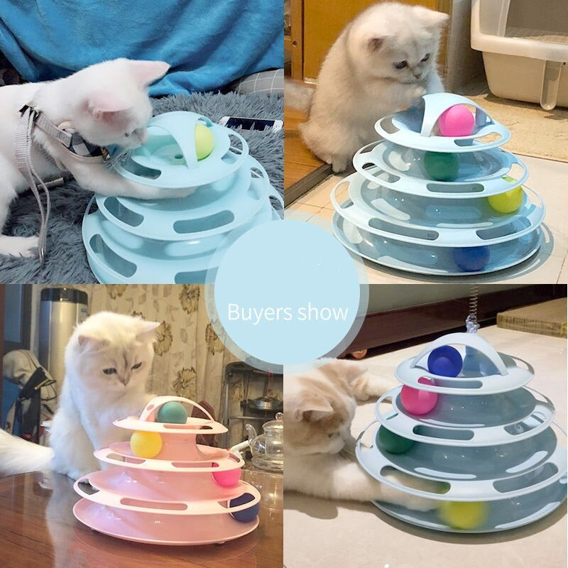 Four-Layer Cat Toys Turntable Ball