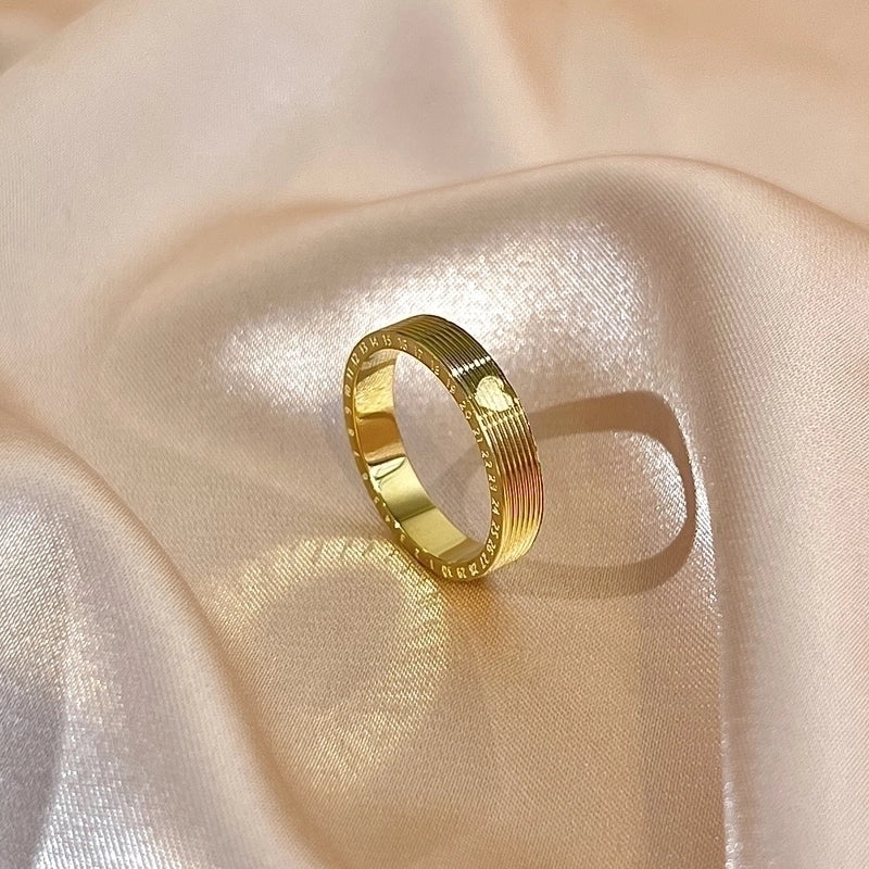 1 Piece Minimalist Heart Shape Bow Knot Titanium Steel Plating Rings