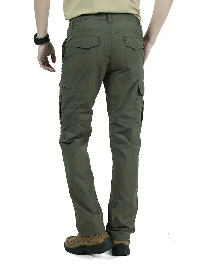 Men's Breathable Summer Casual Trousers with Multi-Pocket Design