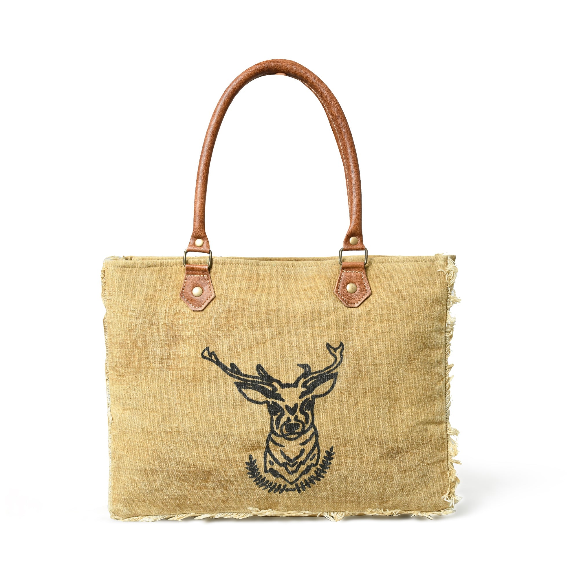 Nordic Charm Canvas Shoulder Tote