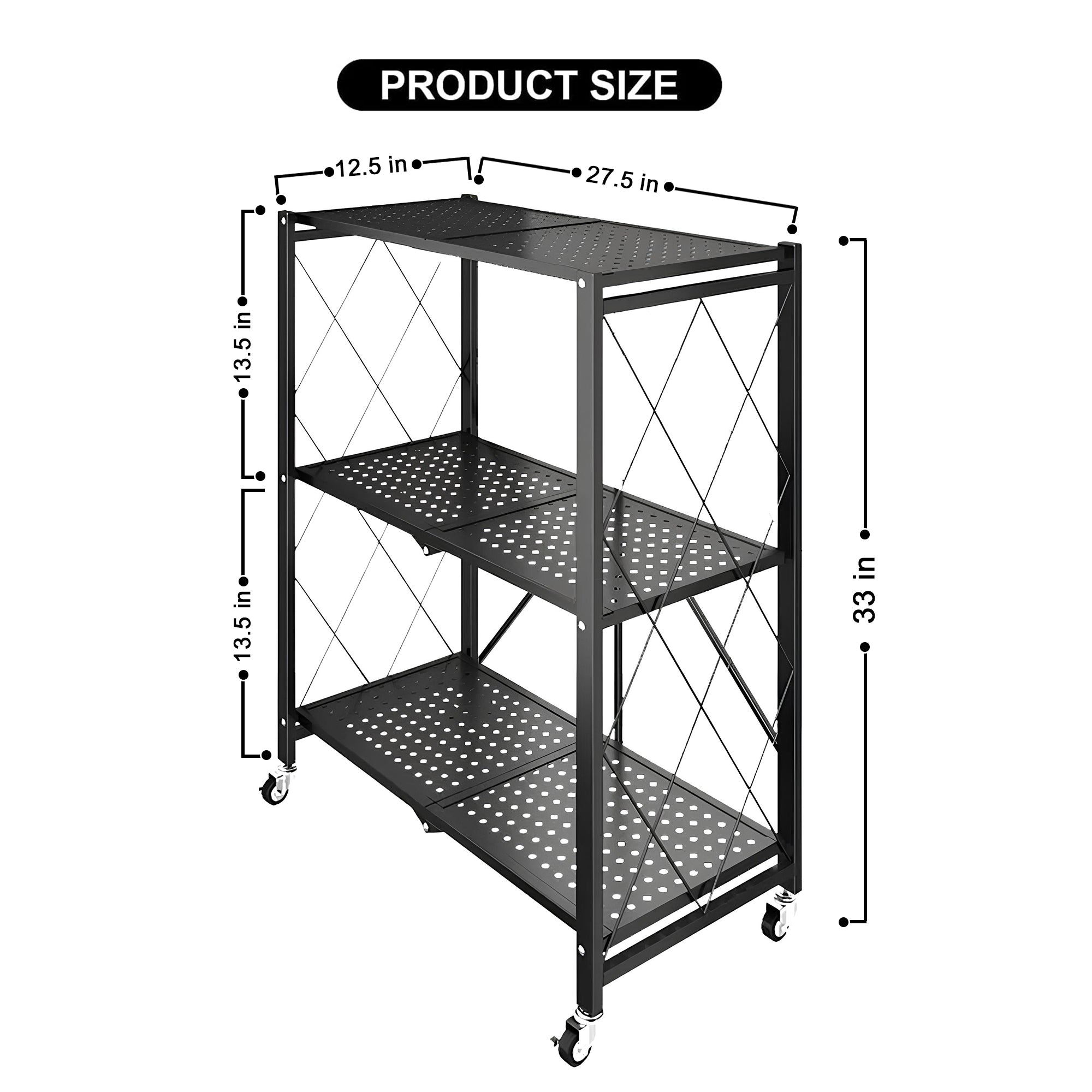 FOLDABLE KITCHEN TROLLEY