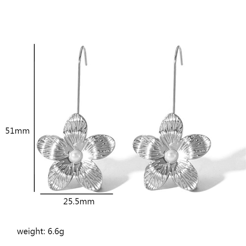 1 Pair Modern Style Flower Butterfly Ginkgo Leaf Polishing Plating 304 Stainless Steel Ear Studs