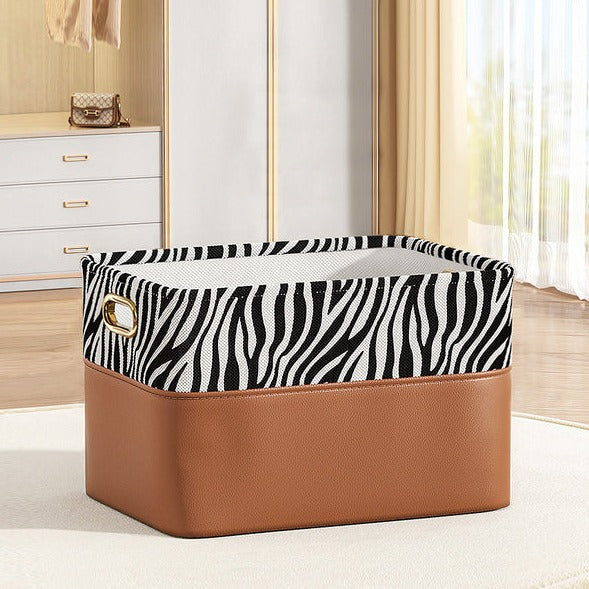 (🎁New Year promotion-30% OFF)Oxford Textile PU Leather Storage Box