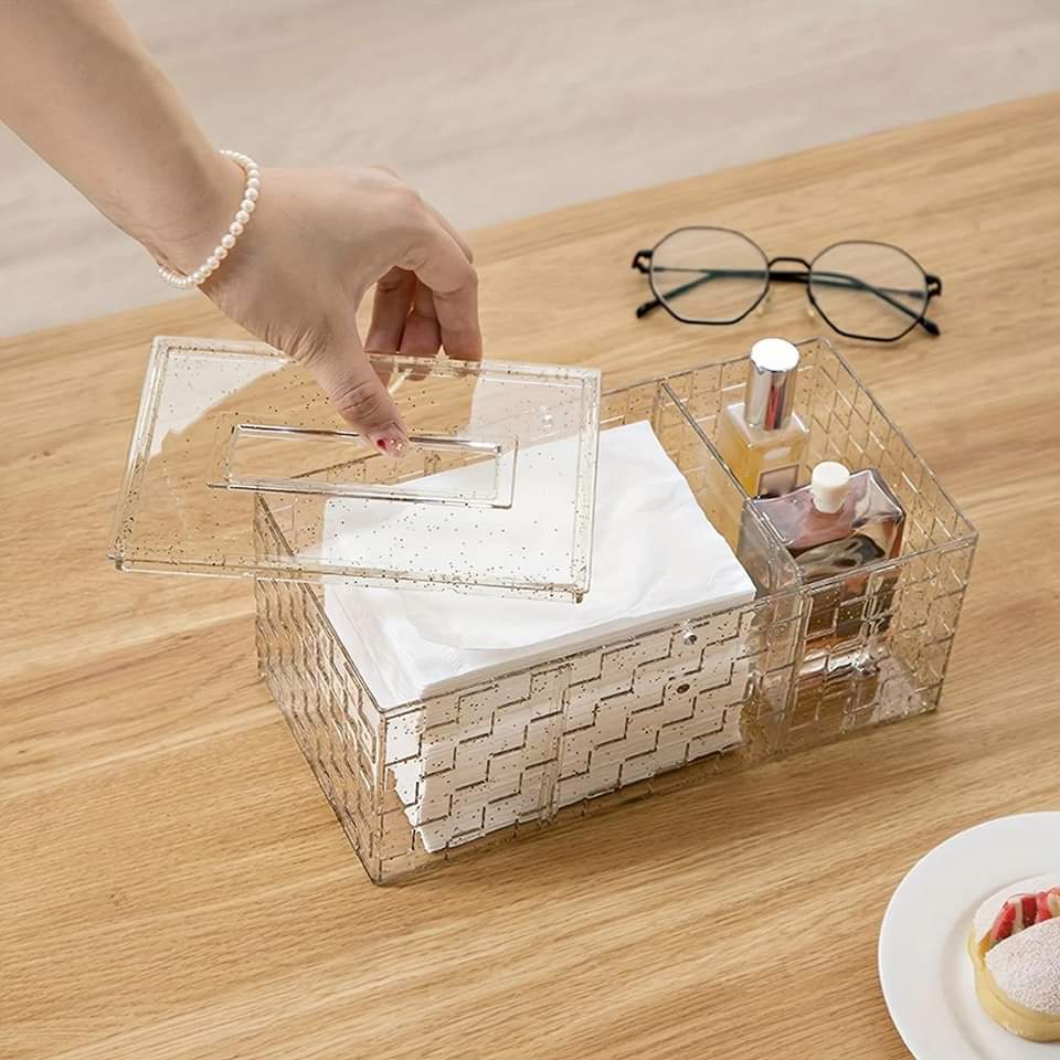 LUXOR ACRLYLIC TISSUE BOX WITH HOLDER