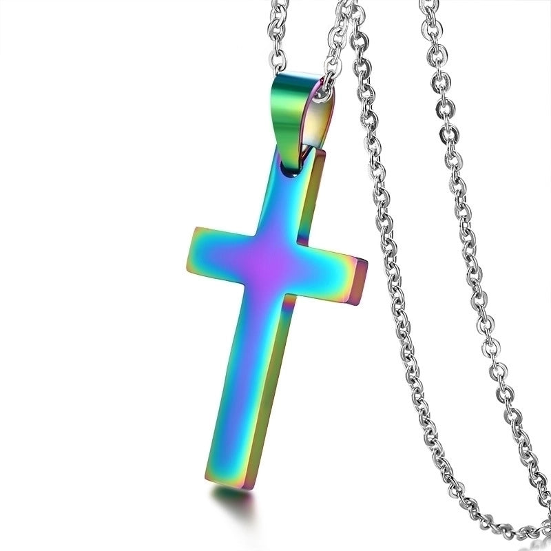 Jewelry Minimalist Cross 201 Stainless Steel Plating Stainless Steel Necklaces