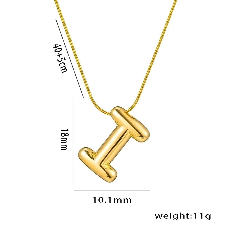 Vintage Style Letter Titanium Steel Plating Pendant Necklace