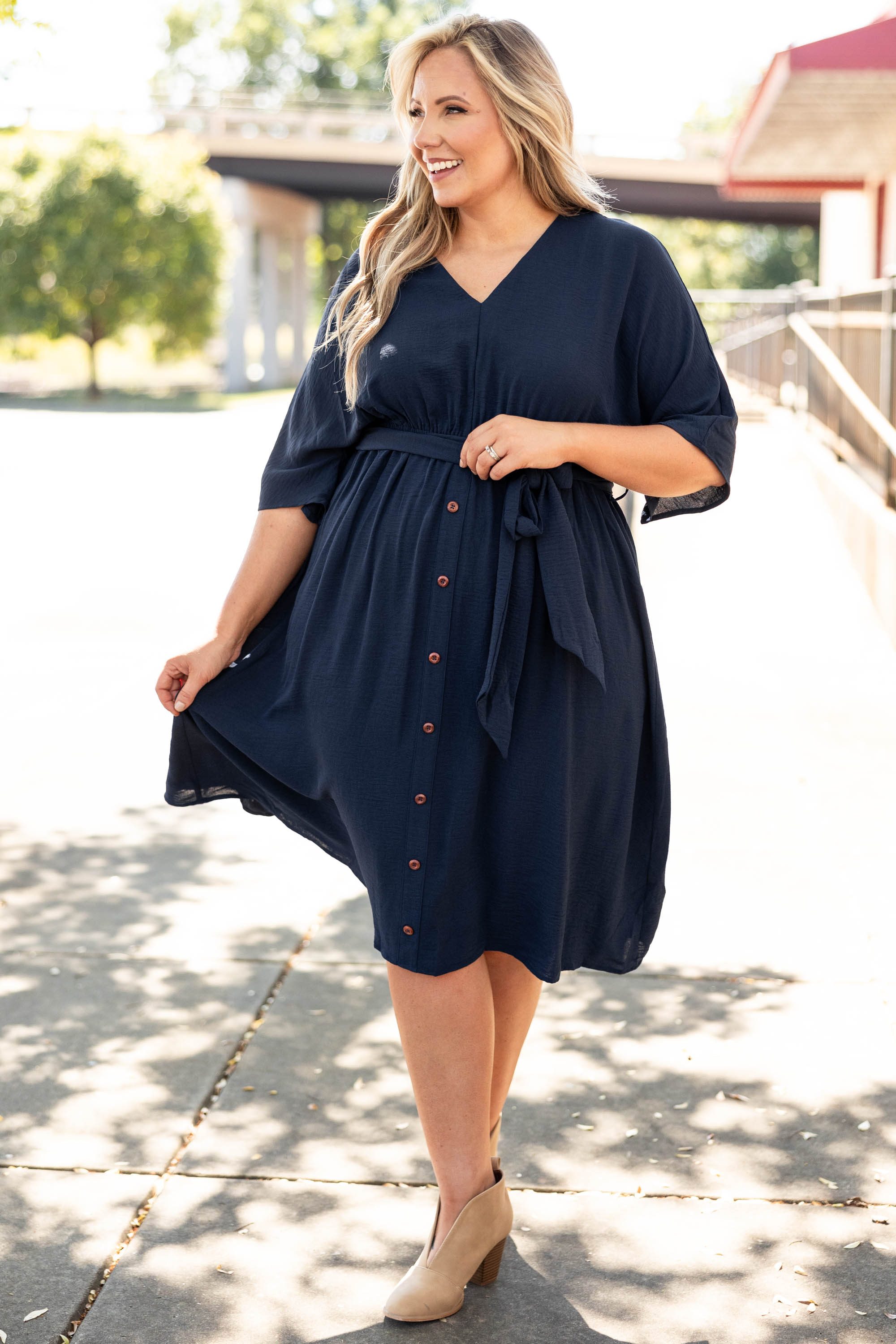 Hopelessly Yours Dress. Navy