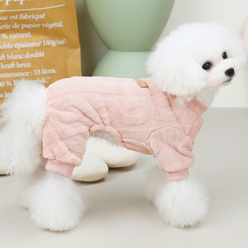 Flannel Warm Dog Jumpsuits Pajama