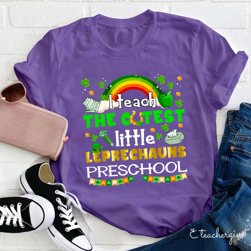 Personalized Grade I Teach The Cutest Little Leprechauns Teacher T-Shirt