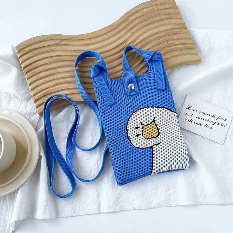Women's Small Polyester Cartoon Heart Shape Basic Vintage Style Square Open Phone Wallets